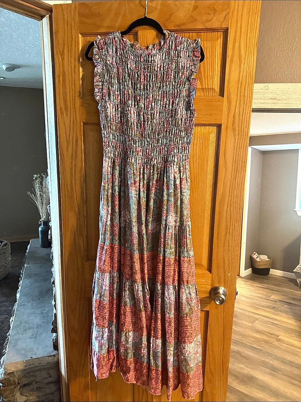Floral Maxi Dress in Blue & Pink - New with tags